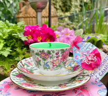 Load image into Gallery viewer, Crown Staffordshire ‘One Thousand Flowers’ Teacup Candle