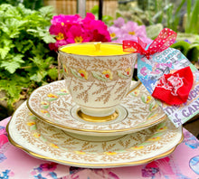 Load image into Gallery viewer, Art Deco Royal Stafford yellow Floral Teacup Trio