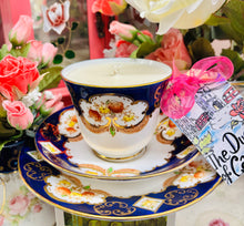 Load image into Gallery viewer, 1915 Antique Edwardian Salisbury Imari Teacup trio Soy Candle