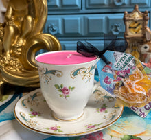 Load image into Gallery viewer, Stunning 1960’s vintage Crown Staffordshire coffee cup Scented Soy Candle