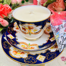 Load image into Gallery viewer, 1915 Antique Edwardian Salisbury Imari Teacup trio Soy Candle