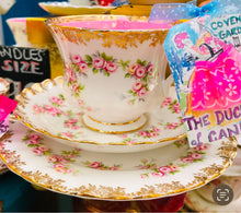 Load image into Gallery viewer, Stunning Royal Albert ‘Dimity Rose’Teacup trio scented soy candle