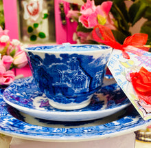 Load image into Gallery viewer, Antique George Jones Crescent 1870 era Teacup Trio Soy Candle