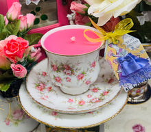 Load image into Gallery viewer, Best Selling Paragon ‘Victoriana Rose’ Teacup Soy Cup Candle