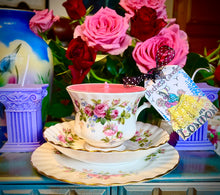 Load image into Gallery viewer, Royal Albert 'Moss Rose' Teacup Trio