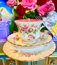Load image into Gallery viewer, Royal Albert 'Moss Rose' Teacup Trio