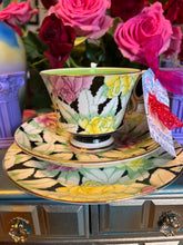 Load image into Gallery viewer, 1940s Antique Black & Floral Teacup Set