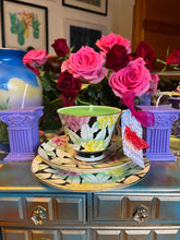 Load image into Gallery viewer, 1940s Antique Black & Floral Teacup Set