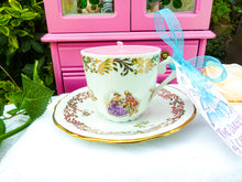 Load image into Gallery viewer, Vintage French Coffee Cup Romantic Courting Couple