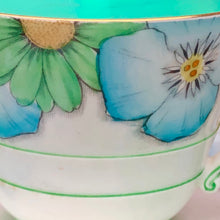 Load image into Gallery viewer, Stunning Turquoise blue & Green Art Deco ‘Paragon’ Teacup Soy Candle trio set