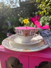 Load image into Gallery viewer, Stunning ‘Aynsley’ Cameo & flowers Antique Teacup Trio Soy scented Candle