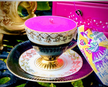 Load image into Gallery viewer, Stunning Polish ‘Chodiez’ Black & Gold Cabinet Cup Scented Soy Candle