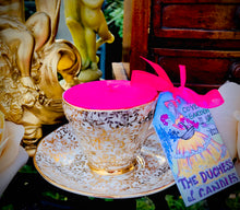 Load image into Gallery viewer, Royal Imperial Gold Chintz Coffee cup Soy scented Candle