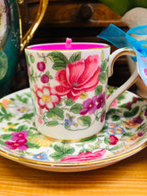 Load image into Gallery viewer, Beautiful Crown Staffordshire ‘One thousand Flowers’ coffee cup Soy Vegan candle