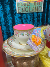 Load image into Gallery viewer, Gorgeous Salisbury Gold  Brocade Teacup Soy scented candle
