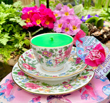 Load image into Gallery viewer, Crown Staffordshire ‘One Thousand Flowers’ Teacup Candle
