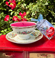 Load image into Gallery viewer, Beautiful Red Broadway Coalport English Teacup scented Soy Candle

