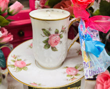 Load image into Gallery viewer, Beautiful 1915 Antique French Chocolate small cup Soy Candle
