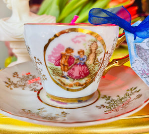Vintage ‘Romeo & Juliet’ Coffee cup Soy Scented Teacup Candle Trio Set
