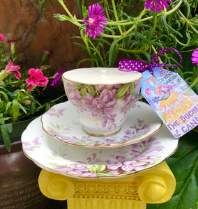Royal Standard ‘ Wisteria’ Soy scented teacup Candle  trio set