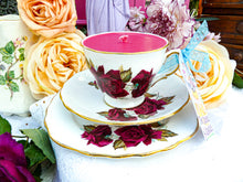 Load image into Gallery viewer, Royal Vale Teacup Trio set Velvet Rose
