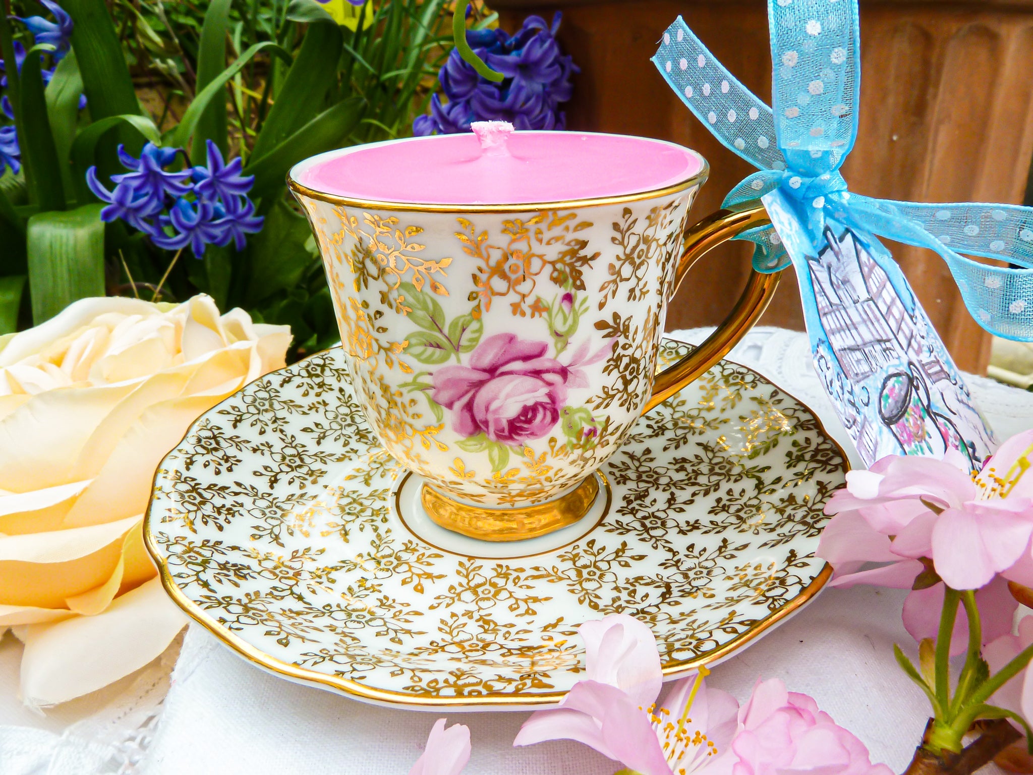 Zimco Czech 'Gold Chintz' Coffee Cup & Saucer – Duchess of Candles Zimco Czech 'Gold Chintz' Coffee Cup & Saucer – Duchess of Candles