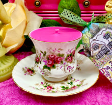 Load image into Gallery viewer, Beautiful Royal Albert ‘Lavender Rose’ Coffee Cup scented Soy Candle

