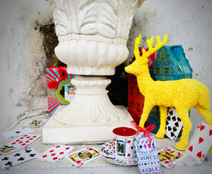 Wonderful 1970s Vintage Elizabethan Playing Cards ‘Alice in Wonderland’ Coffee cup Scented Soy Candle