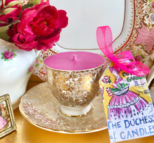 Load image into Gallery viewer, Beautiful 1950s Gold Chintz Coffee Cup scented Candle
