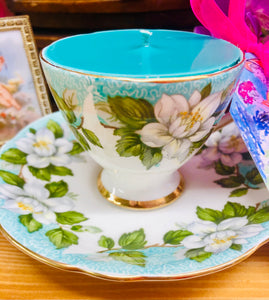 Stunning Gladstone ‘Montrose’ Green & Turquoise coffee cup scented Soy Candle