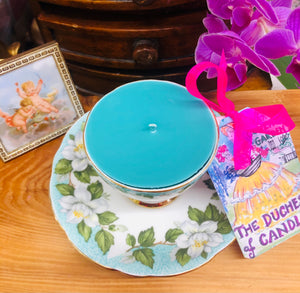 Stunning Gladstone ‘Montrose’ Green & Turquoise coffee cup scented Soy Candle