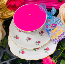 Load image into Gallery viewer, Vintage Colclough Ditsy roses Teacup Soy Candle Trio Set
