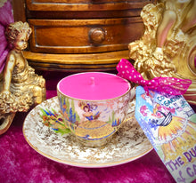 Load image into Gallery viewer, Stunning 1930s Demitasse ‘Crinoline’ Coffee Cup scented Soy Candle
