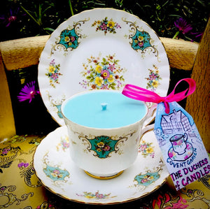 Lovely Royal Stafford ‘True Love’ Teacup trio Scented Soy Candle