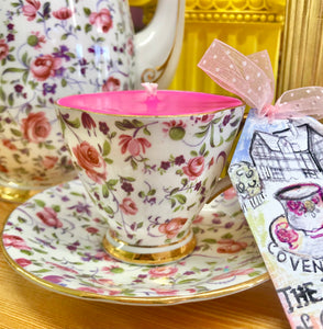 Vintage Roses Chintz ‘Windsor’ Coffee cup Soy Candle Trio set