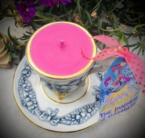 Stunning Collectors ‘Capadimonte’ Gold & greys Footed Cup Scented Soy Candle