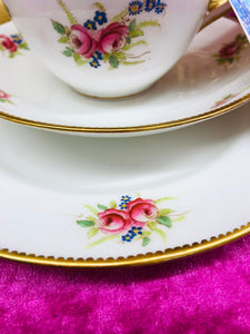 Rare & Beautiful 1905 ‘Aynsley’ Hand painted Pink rose Teacup trio Scented Soy Candle