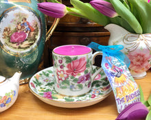 Load image into Gallery viewer, Beautiful Crown Staffordshire ‘One thousand Flowers’ coffee cup Soy Vegan candle
