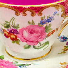 Load image into Gallery viewer, Stunning Collectors ‘Aynsley’ Pink and Floral Coffee cup Scented Soy Candle
