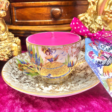Load image into Gallery viewer, Stunning 1930s Demitasse ‘Crinoline’ Coffee Cup scented Soy Candle

