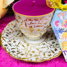 Load image into Gallery viewer, Stunning Gold Chintz Czech Coffee cup Scented Soy Candle
